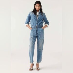 ba&sh Light Blue Denim jumpsuit - style - Frida size small - EUC